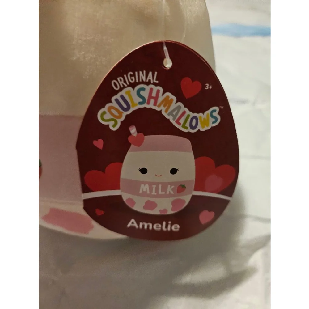 Valentines Day Squishmallows Plush Toy (Amelie Strawberry Milk) 8